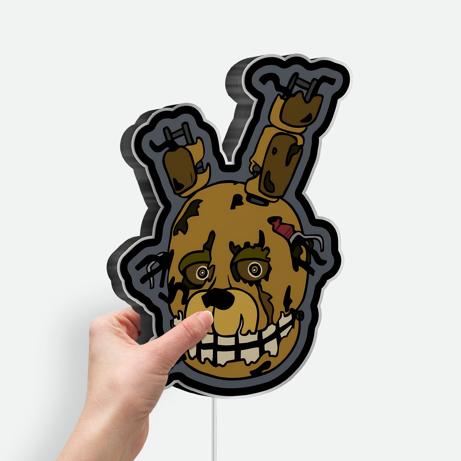 Five Nights at Freddy's Springtrap 3D Light Box - FNAF Glow Decor, Horror Game LED Night Light, Creepy Gift for Gamers
