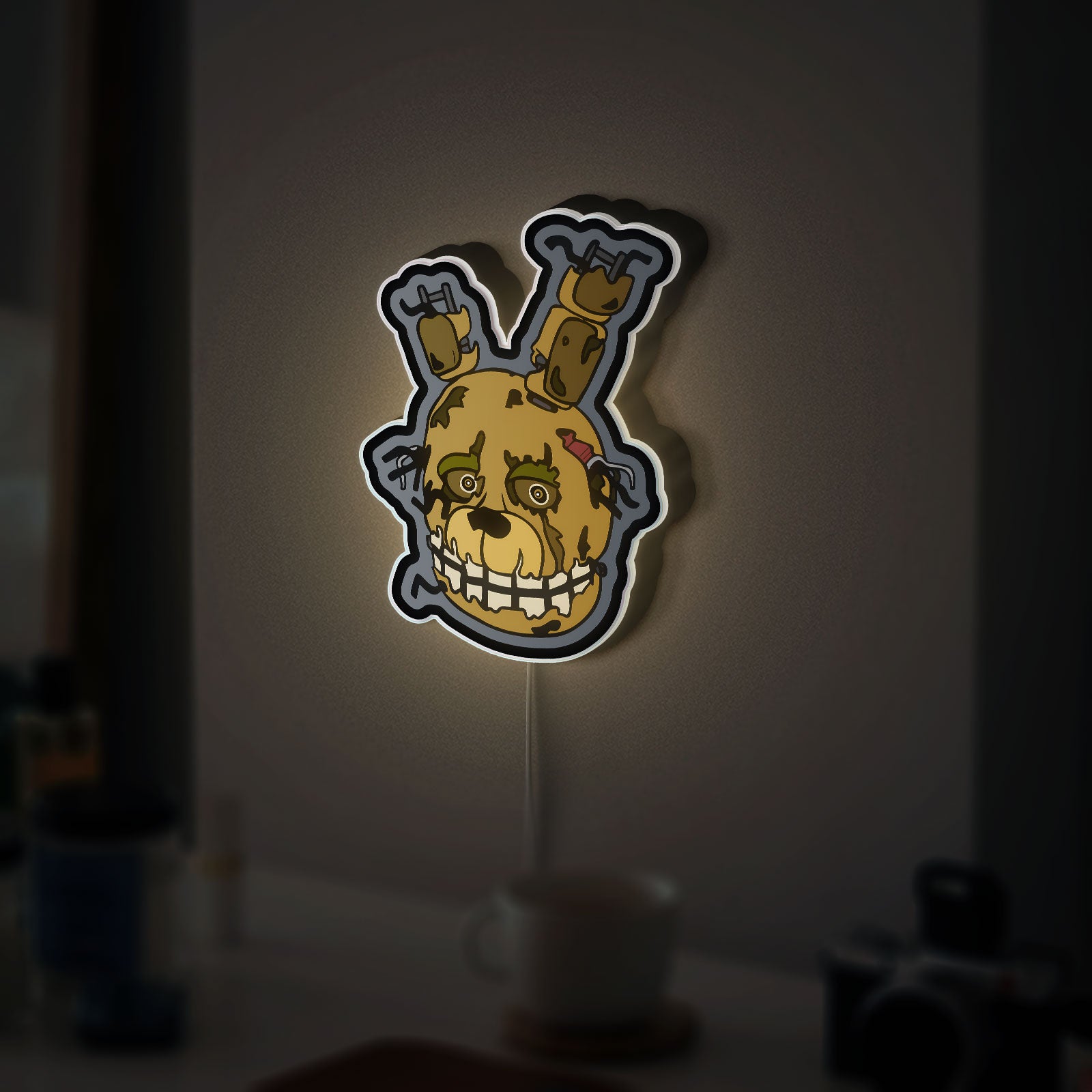 Five Nights at Freddy's Springtrap 3D Light Box - FNAF Glow Decor, Horror Game LED Night Light, Creepy Gift for Gamers
