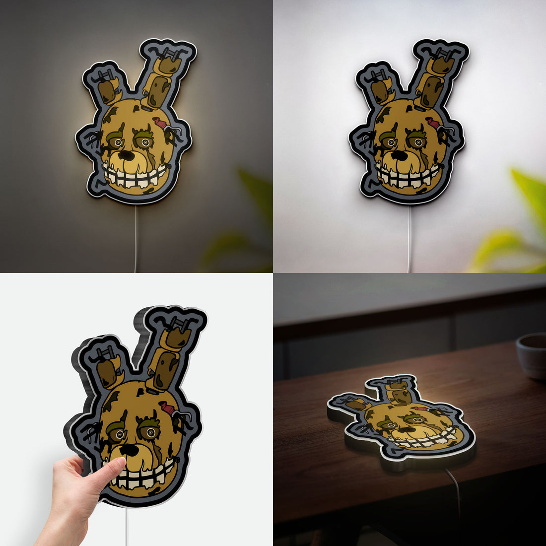 Five Nights at Freddy's Springtrap 3D Light Box - FNAF Glow Decor, Horror Game LED Night Light, Creepy Gift for Gamers
