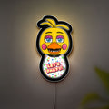 Five Nights at Freddy's 3D Light Box - FNAF Toy Chica LED Night Light, Horror Game Decor for Fans, Glow in the Dark Collectible 