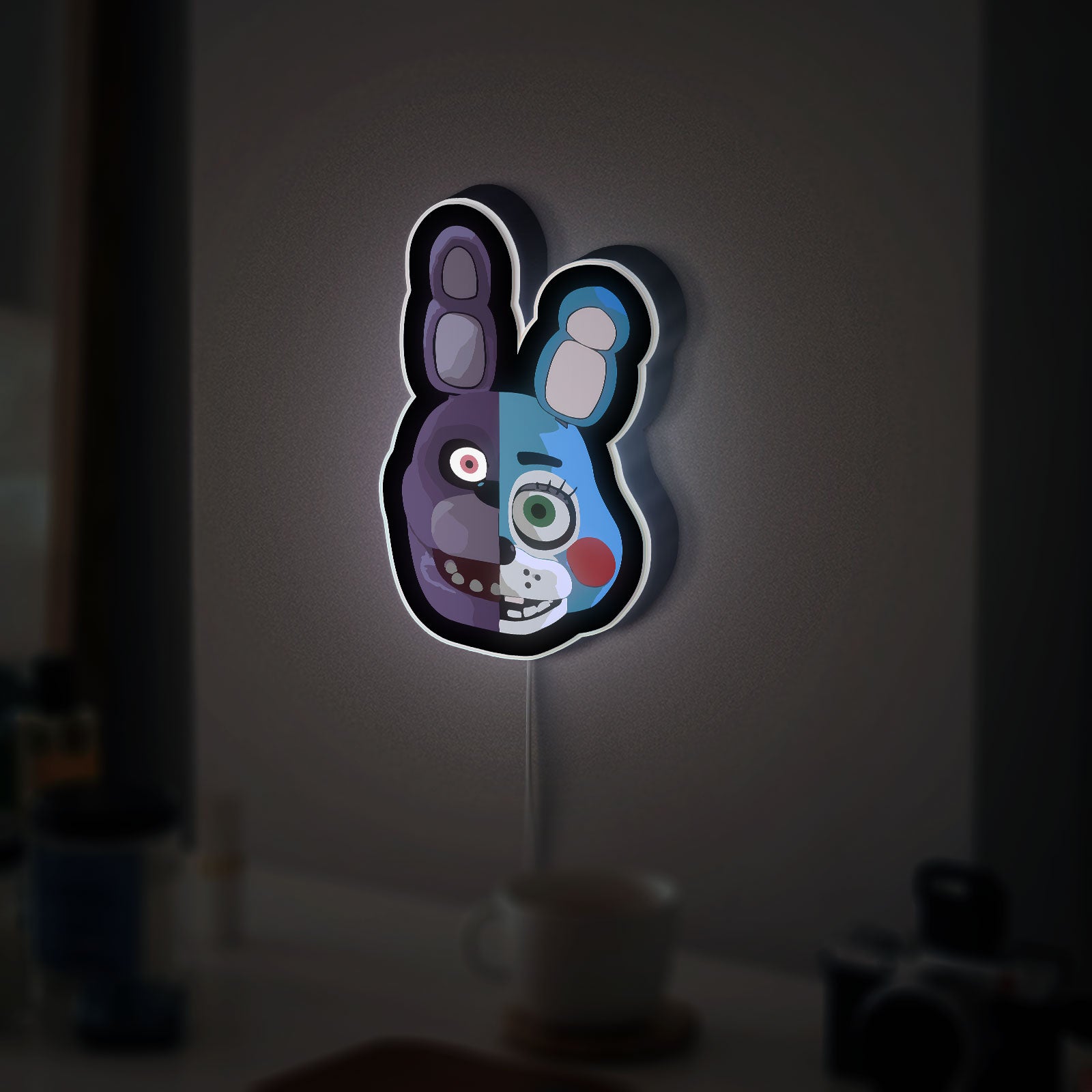 FNaF Toy Bonnie 3D Light Box - Five Nights at Freddy's LED Night Light, Animatronic Character Decor for Horror Game Fans 