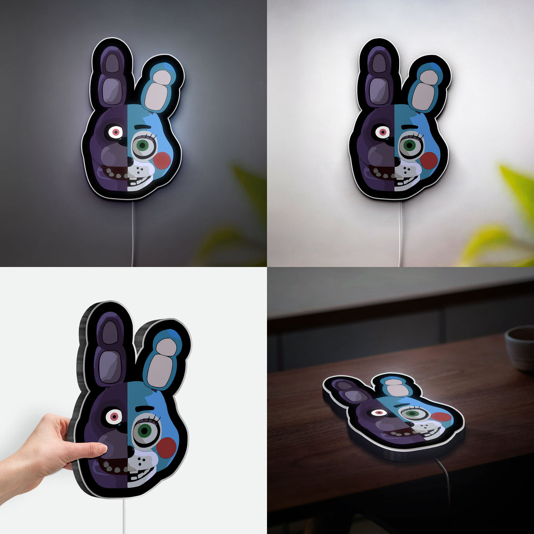 FNaF Toy Bonnie 3D Light Box - Five Nights at Freddy's LED Night Light, Animatronic Character Decor for Horror Game Fans 