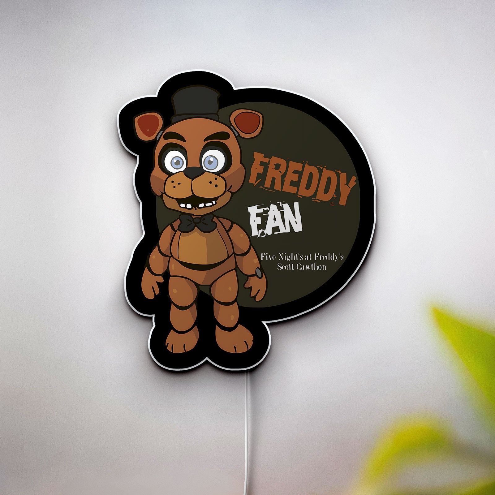 Five Nights at Freddy's 3D Light Box - FNAF Freddy Glow Decor, Horror Game LED Night Light for Fans 