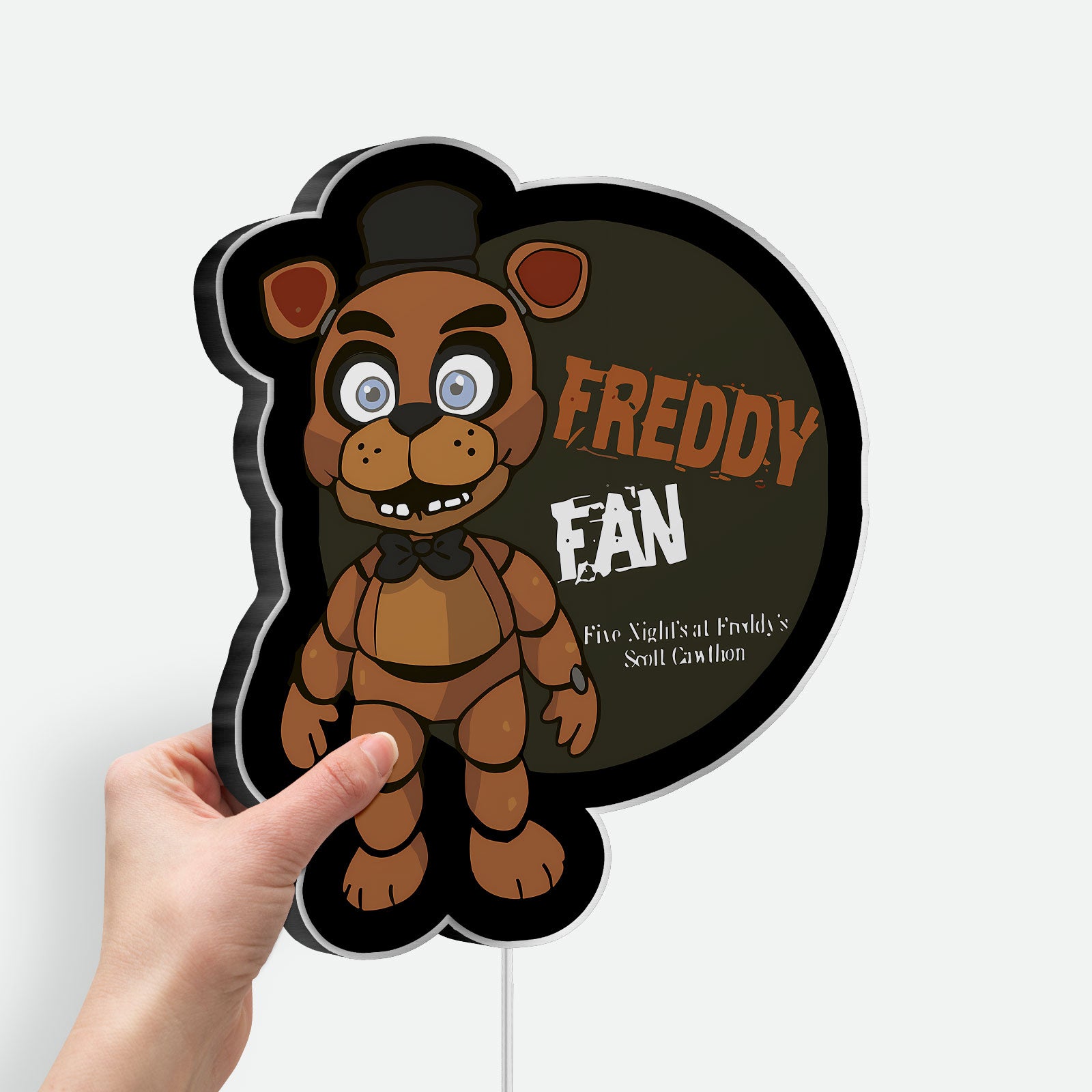 Five Nights at Freddy's 3D Light Box - FNAF Freddy Glow Decor, Horror Game LED Night Light for Fans 