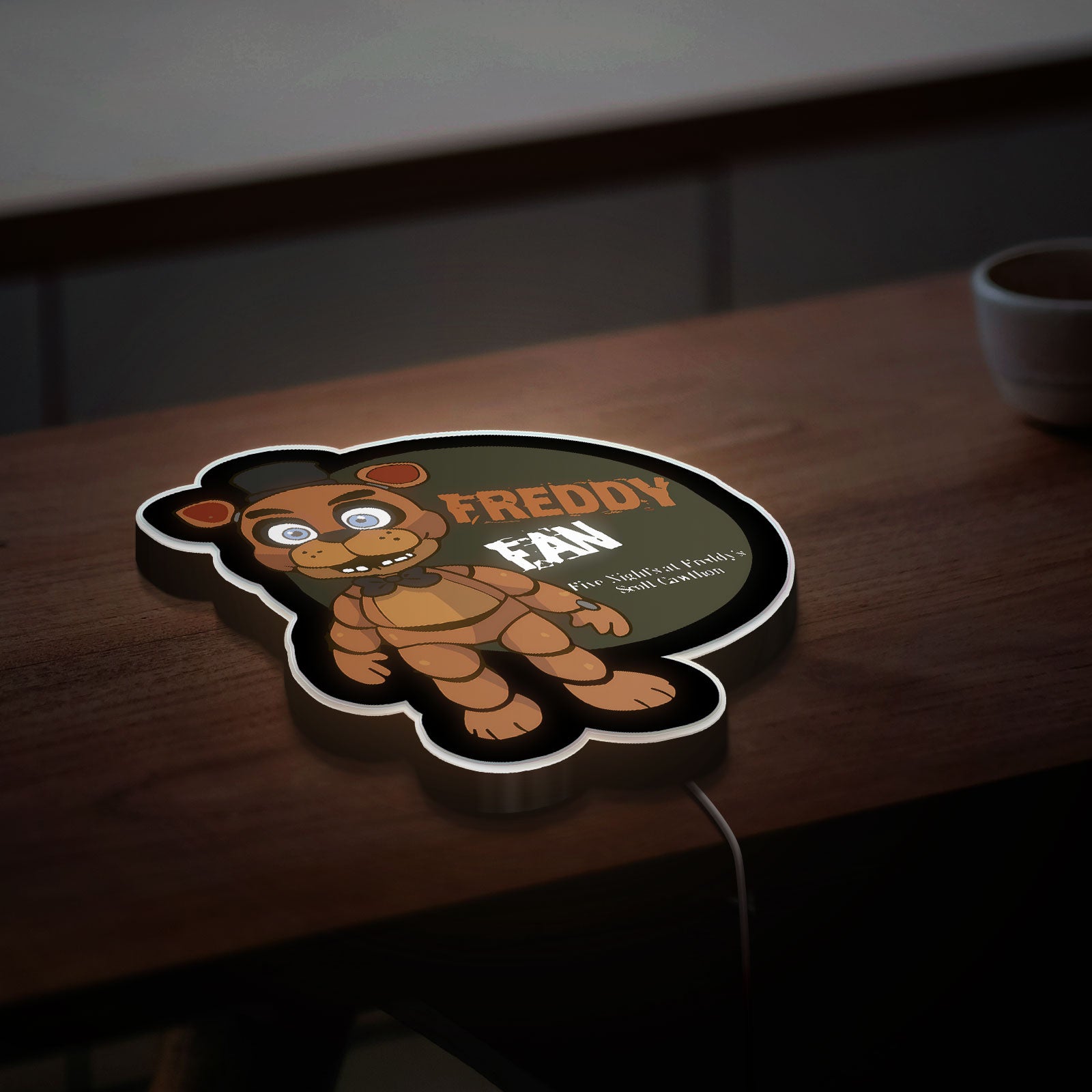 Five Nights at Freddy's 3D Light Box - FNAF Freddy Glow Decor, Horror Game LED Night Light for Fans 