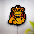 Golden Freddy 3D Light Box - FNAF Glow Decor, Five Nights at Freddy's LED Night Light, Horror Game Gift for Fans 