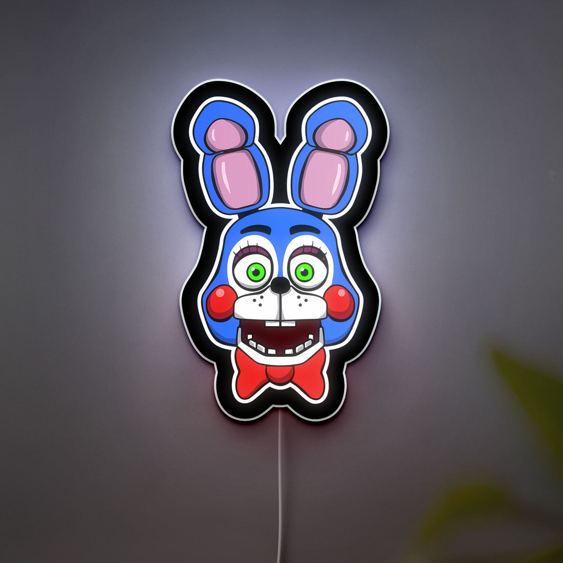 Toy Bonnie 3D Light Box - FNAF Character LED Night Light, Five Nights at Freddy's Decor for Gamers & Horror Fans 