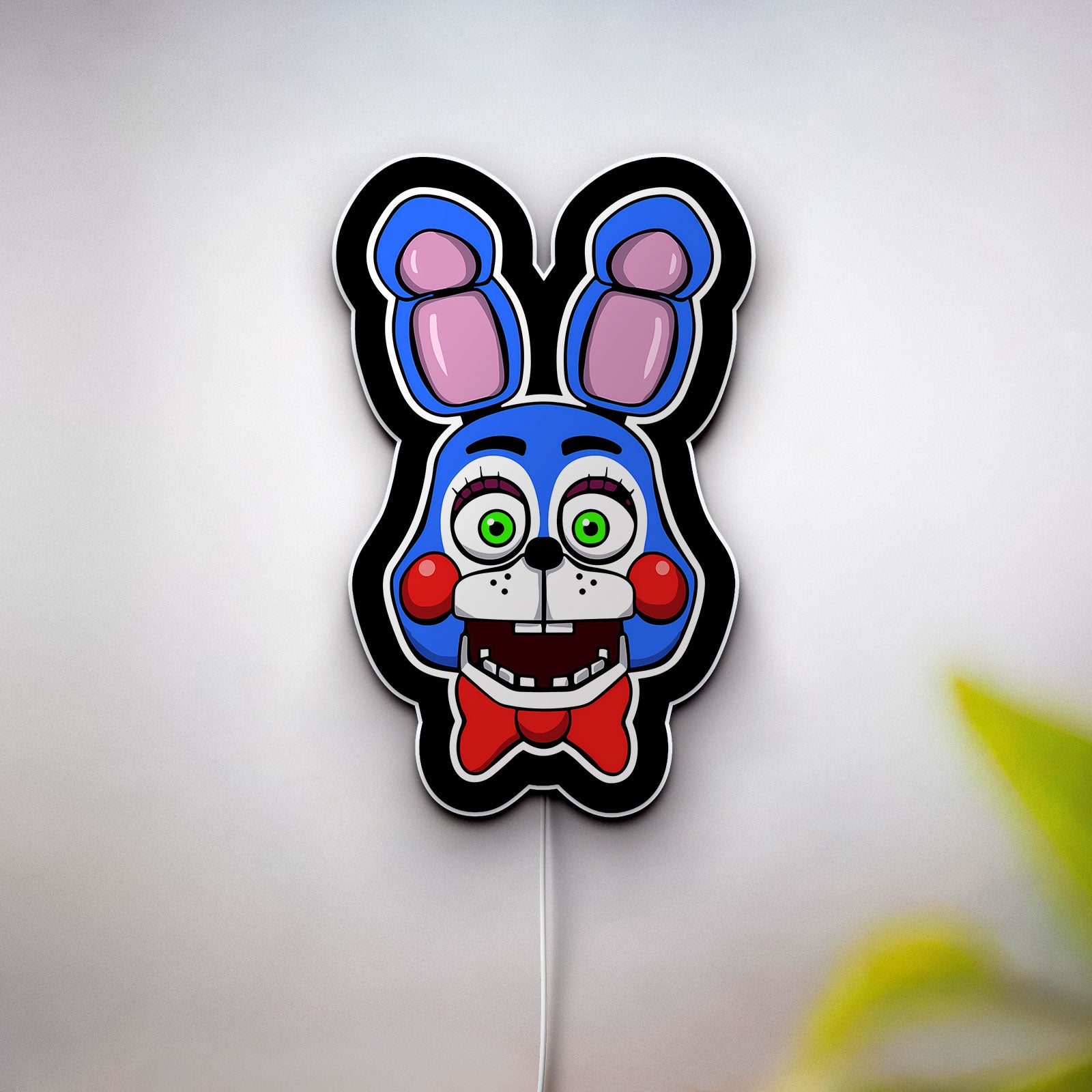 Toy Bonnie 3D Light Box - FNAF Character LED Night Light, Five Nights at Freddy's Decor for Gamers & Horror Fans 