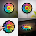 Takashi Murakami Inspired 3D Light Box - Rainbow Flower Art LED Night Light, Japanese Pop Art Decor for Contemporary Art Lovers
