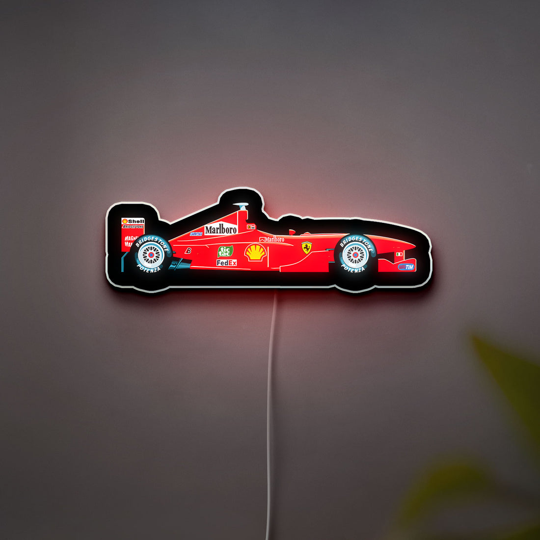 Ferrari F1 3D Light Box - Michael Schumacher Inspired Racing Car LED Night Light, Formula One Decor for Motorsport Fans 