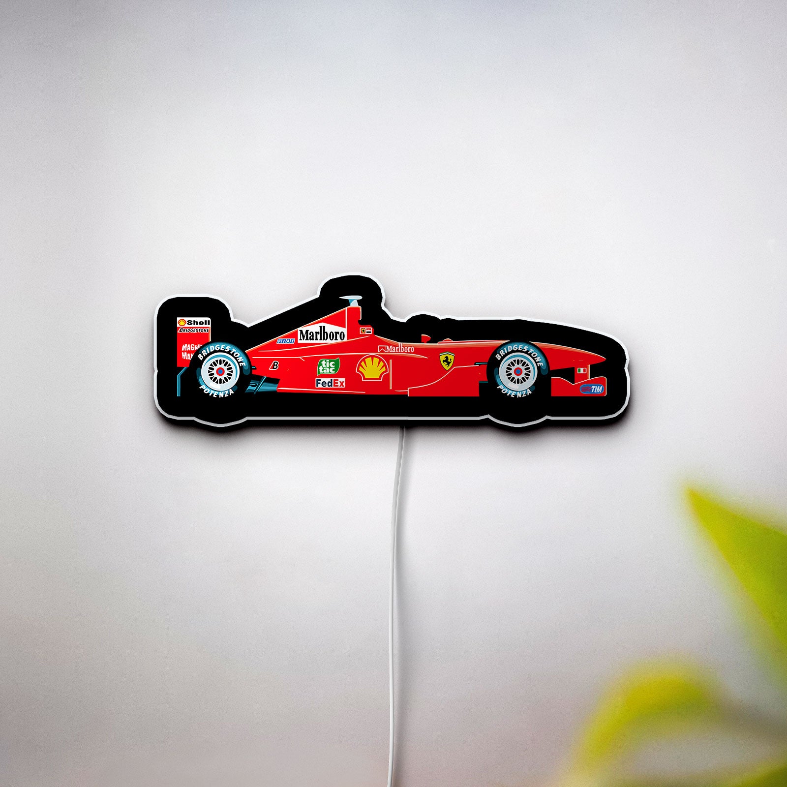 Ferrari F1 3D Light Box - Michael Schumacher Inspired Racing Car LED Night Light, Formula One Decor for Motorsport Fans 