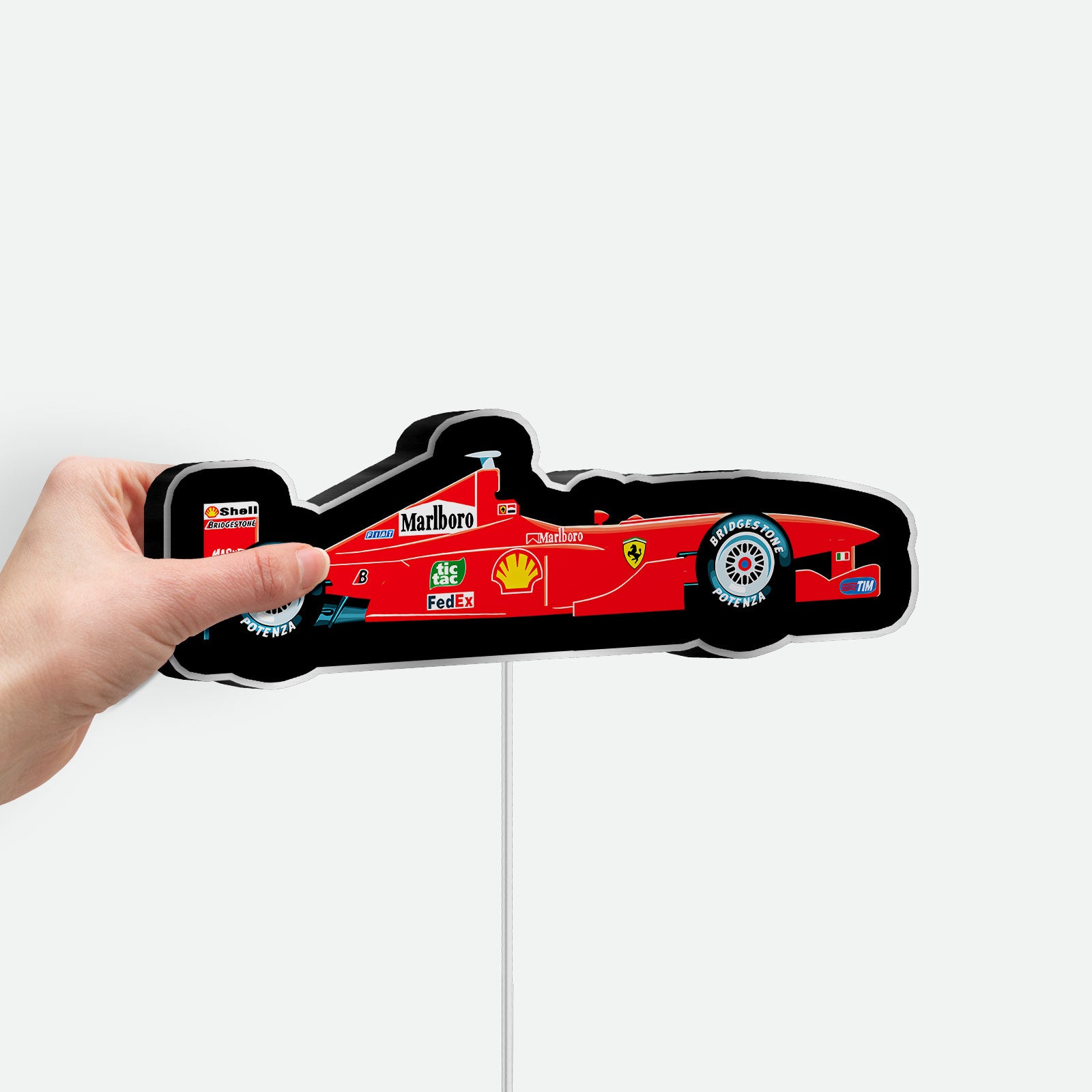 Ferrari F1 3D Light Box - Michael Schumacher Inspired Racing Car LED Night Light, Formula One Decor for Motorsport Fans 