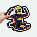 Formula 1 Racing 3D Light Box - Max Verstappen & Daniel Ricciardo LED Night Light, Motorsport Decor for F1 Fans 