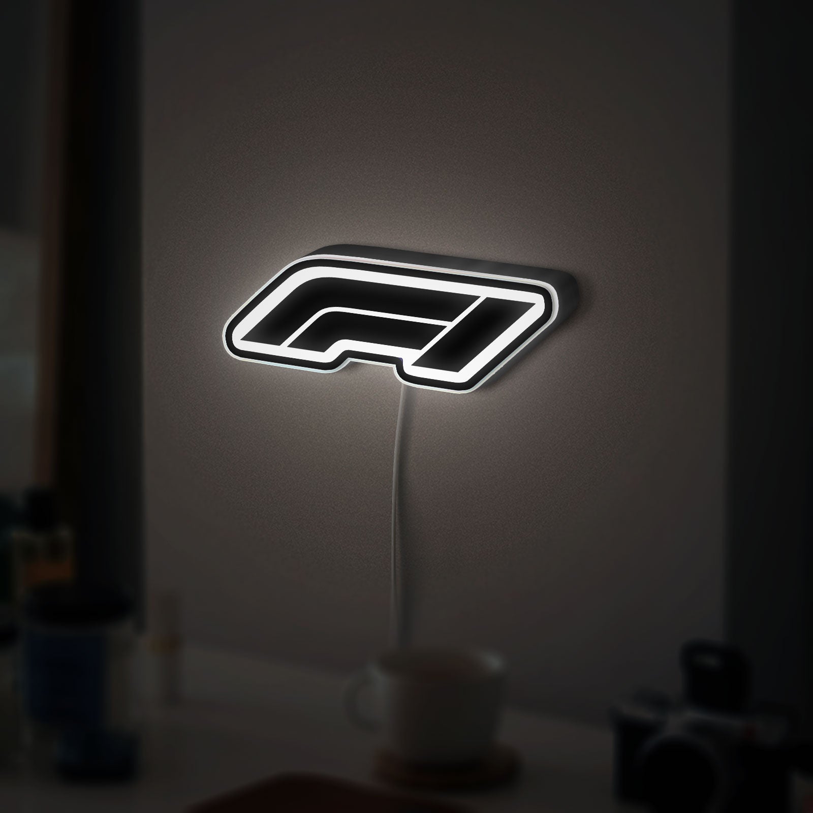 Formula 1 Racing 3D Light Box - LED Night Light for Motorsport Fans, Unique F1 Themed Room Decor 