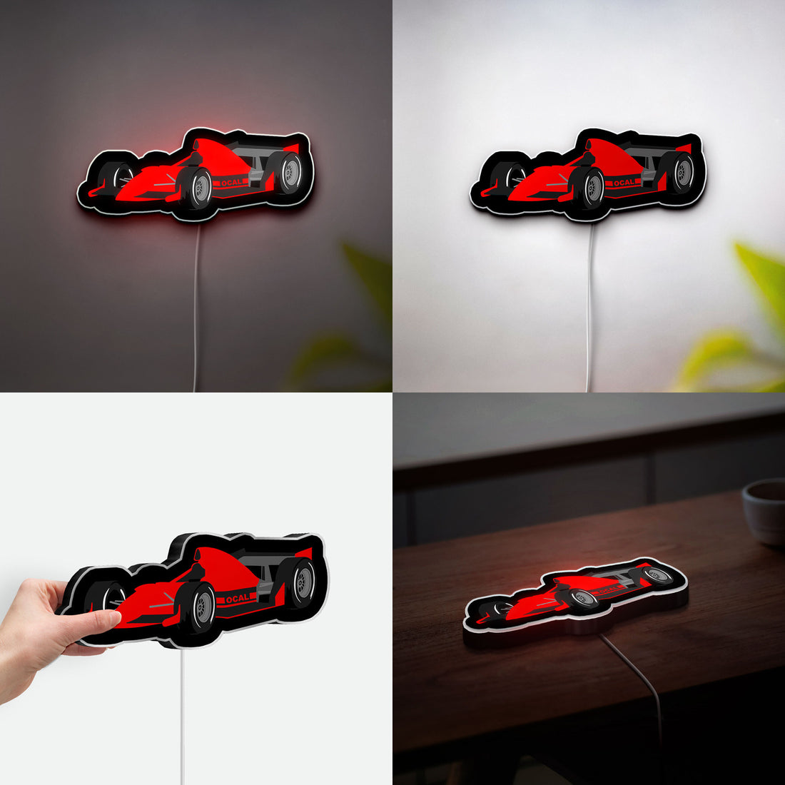 Formula 1 Racing 3D Light Box - F1 Car LED Night Light, Speed Themed Decor for Motorsport Fans & Auto Enthusiasts 