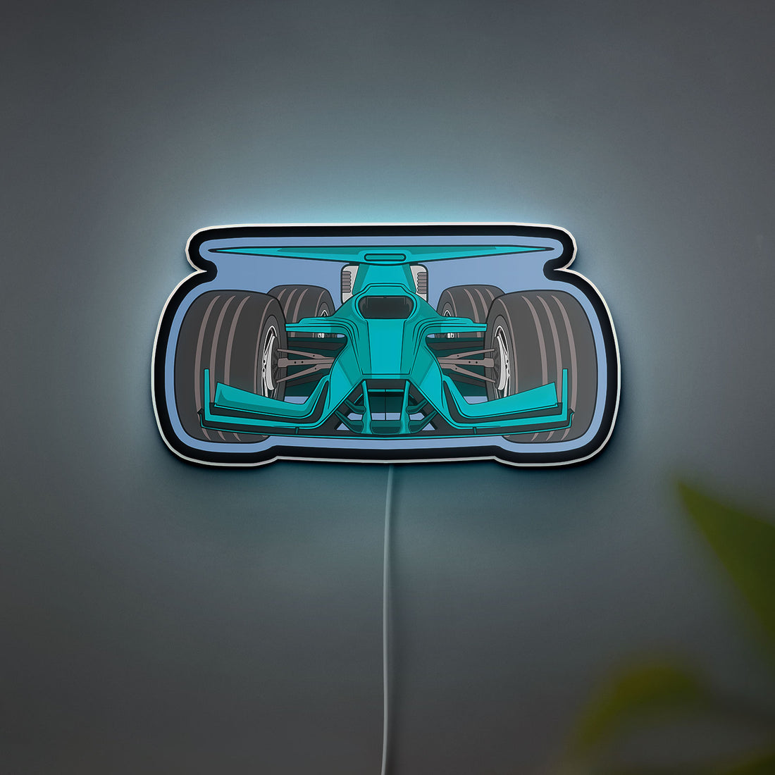 Formula 1 Racing 3D Light Box - Cartoon Race Car LED Night Light, Cool Wall Decor for Teens & Car Enthusiasts 