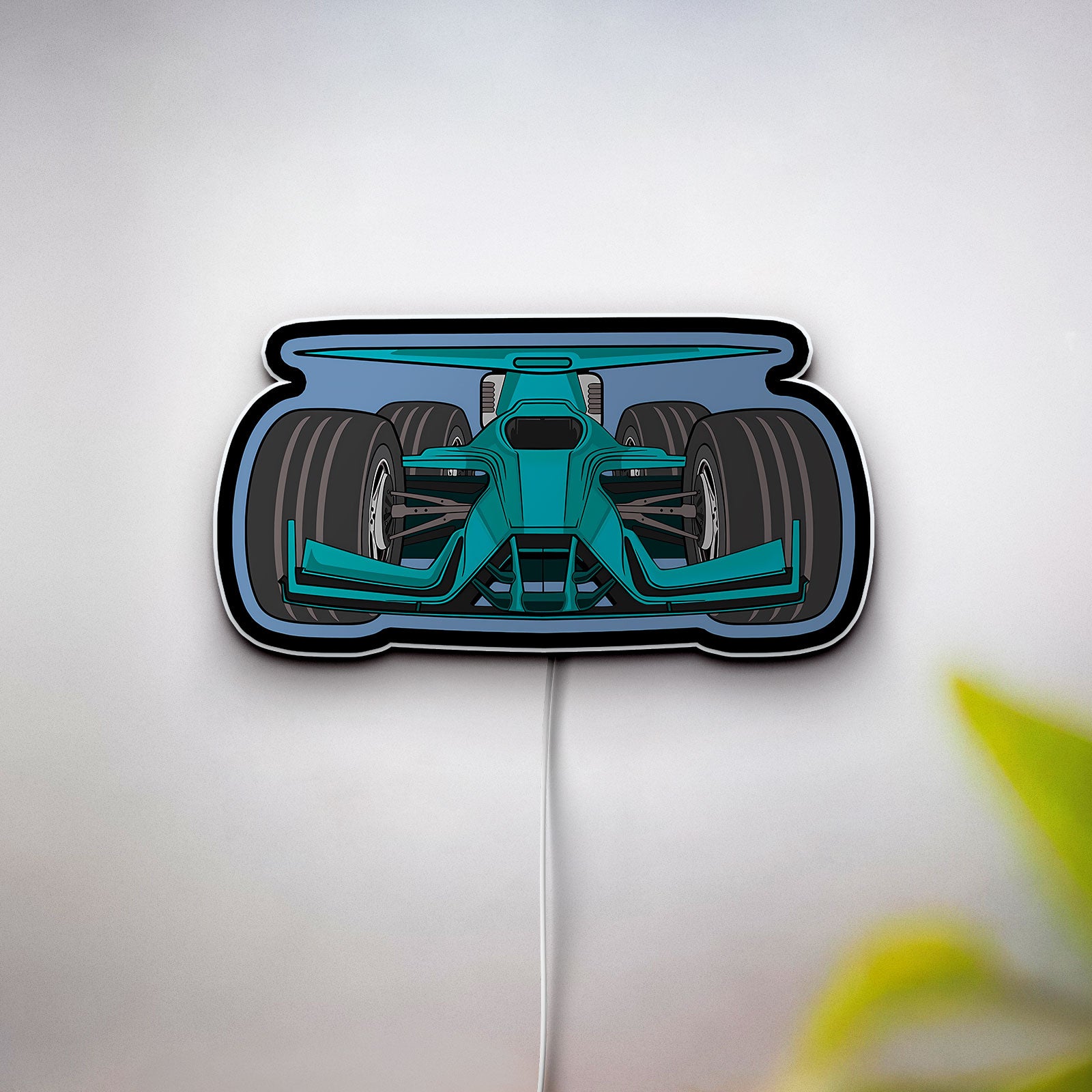 Formula 1 Racing 3D Light Box - Cartoon Race Car LED Night Light, Cool Wall Decor for Teens & Car Enthusiasts 