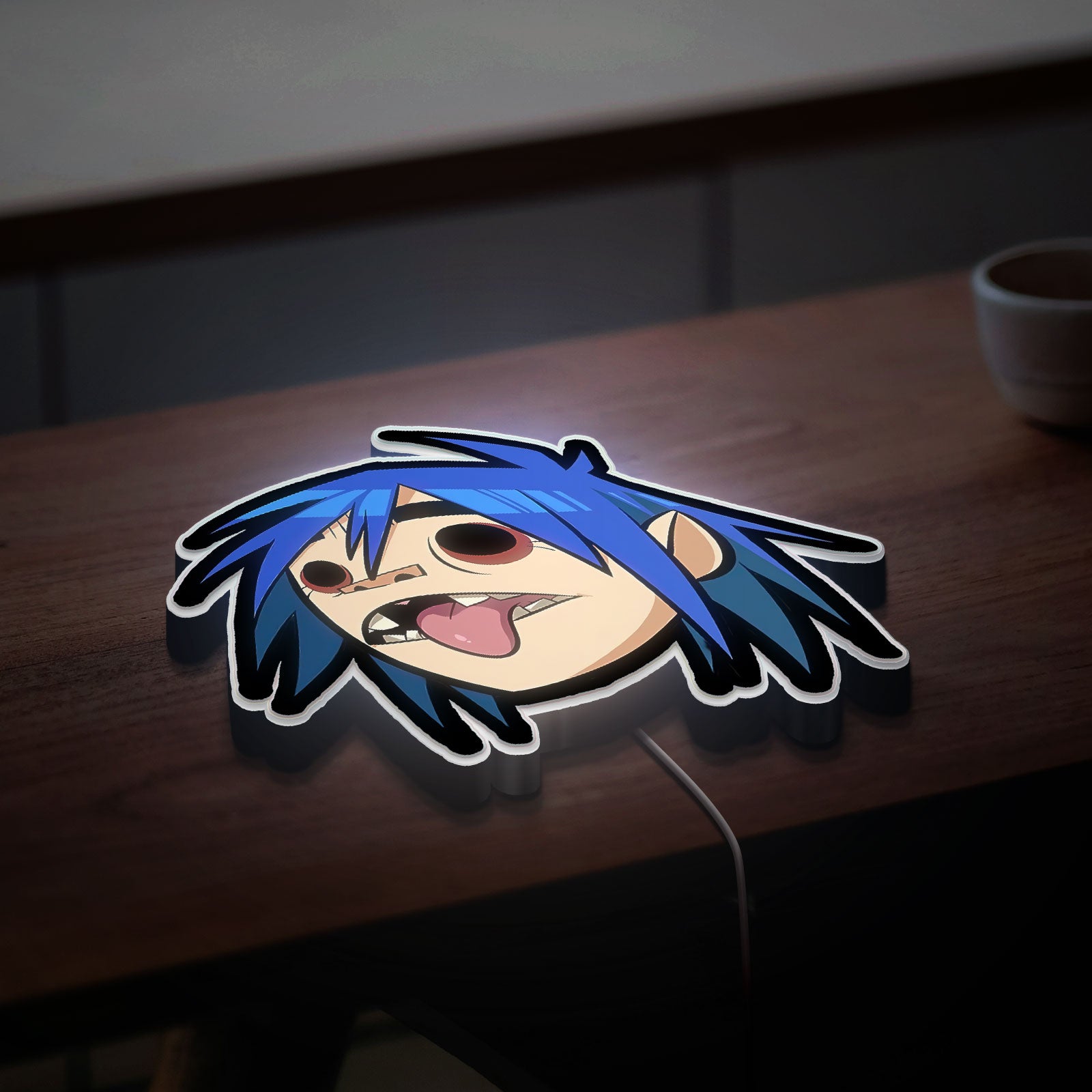 D Light Box - 2D Character LED Night Light, Cartoon Band Decor for Music Fans, Cool Gift for Gorillaz Collectors
