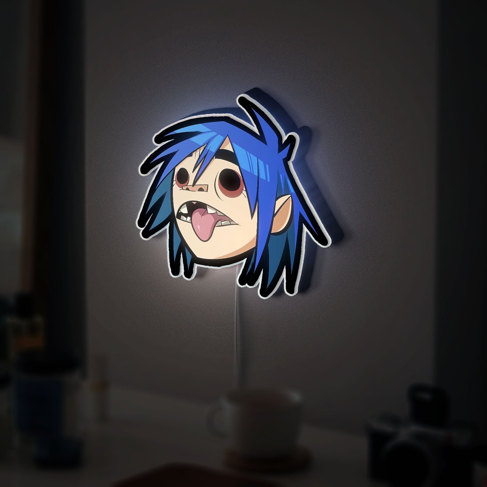D Light Box - 2D Character LED Night Light, Cartoon Band Decor for Music Fans, Cool Gift for Gorillaz Collectors
