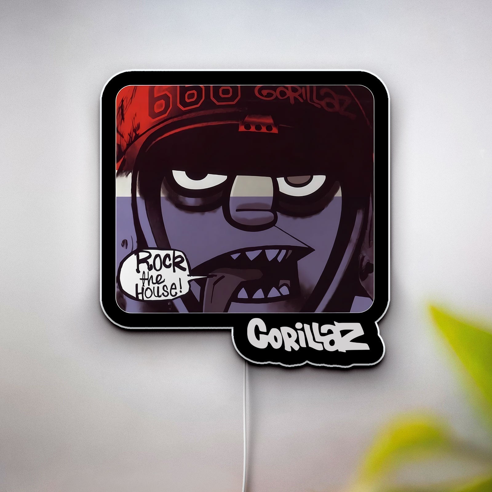 Gorillaz Rock the House 3D Light Box - Music Band LED Night Light, Cartoon Character Decor for Fans 