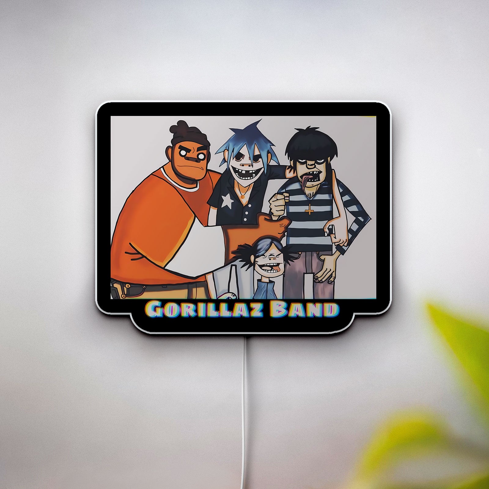 Gorillaz Noodle 3D Light Box - Anime Band Character LED Night Light, Music Inspired Room Decor for Fans 