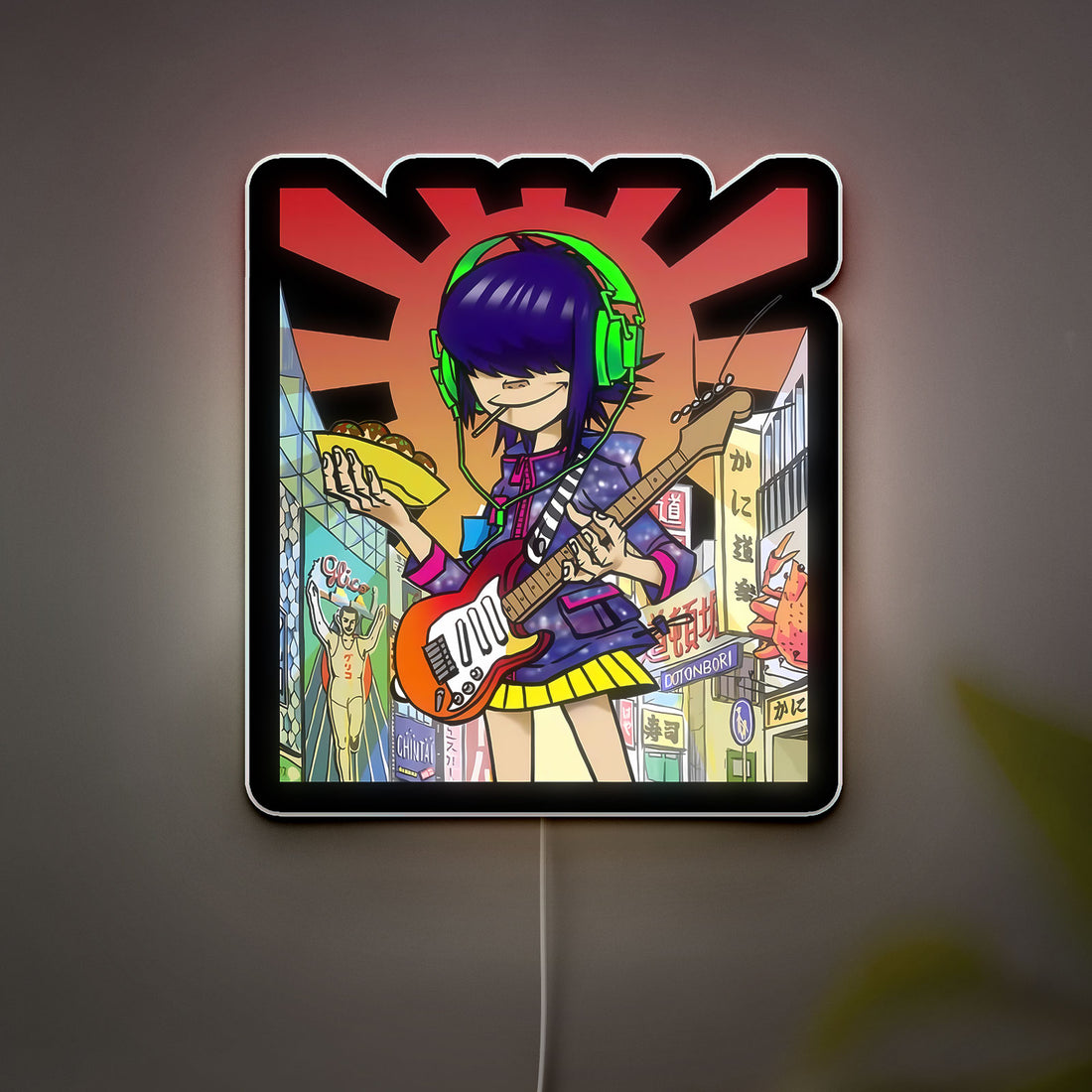 Gorillaz 3D Light Box - Cartoon Band LED Night Light, Music Inspired Room Decor for Anime & Alternative Rock Fans 
