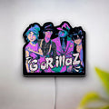 Gorillaz 3D Light Box - Cartoon Band LED Night Light, Alternative Music Decor for Fans, Cool Glow Art for Bedroom or Studio 
