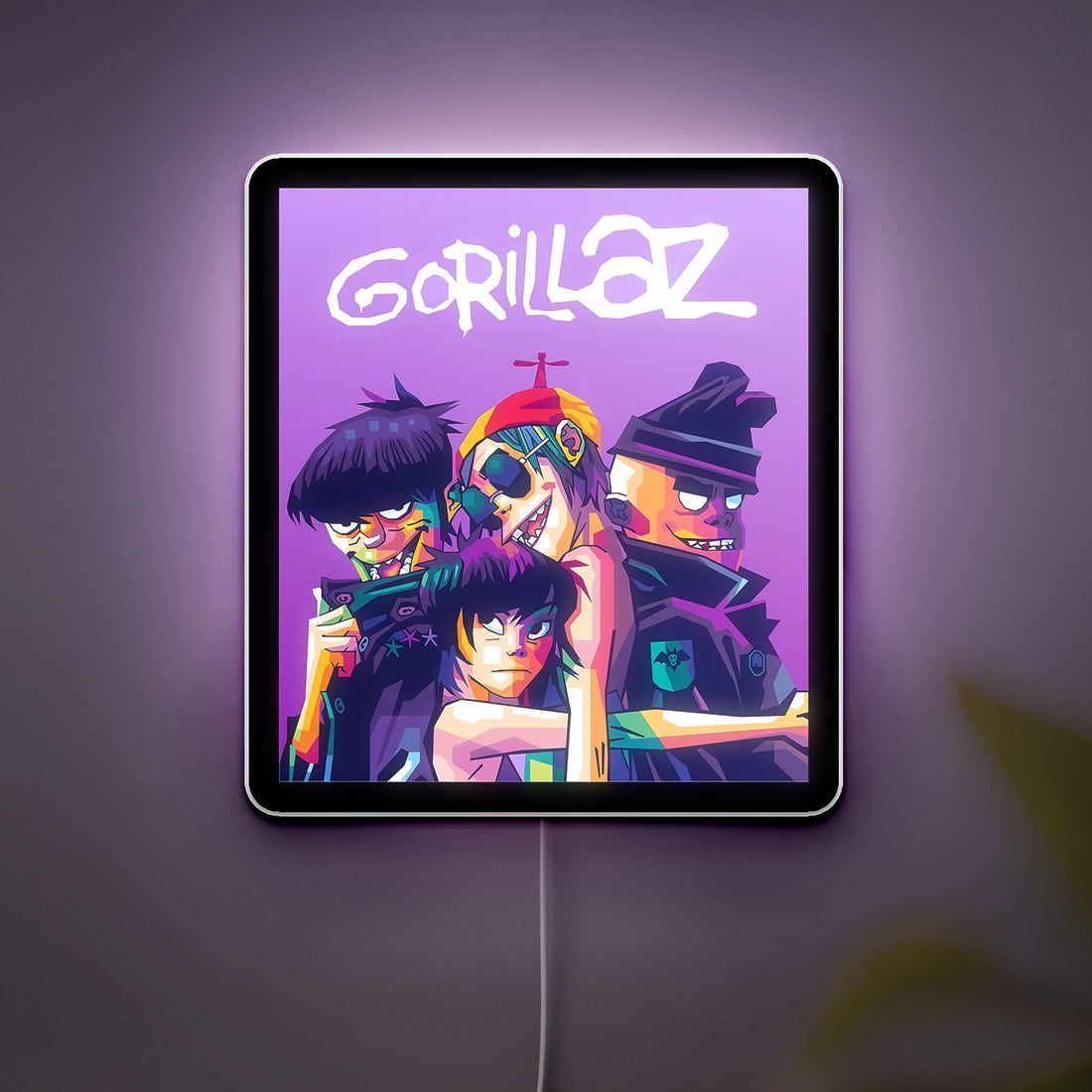 Gorillaz Band 3D Light Box - Animated Music Poster LED Night Light, Rock Band Decor for Fans, Cool Gift for Music Lovers 