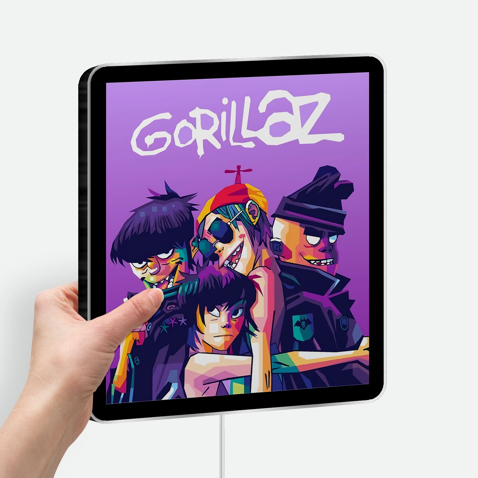 Gorillaz Band 3D Light Box - Animated Music Poster LED Night Light, Rock Band Decor for Fans, Cool Gift for Music Lovers 