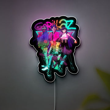 Gorillaz Retro 3D Light Box - Band Character LED Night Light, Music Fan Decor for Bedroom & Studio, Cool Gift for Gorillaz Fans 