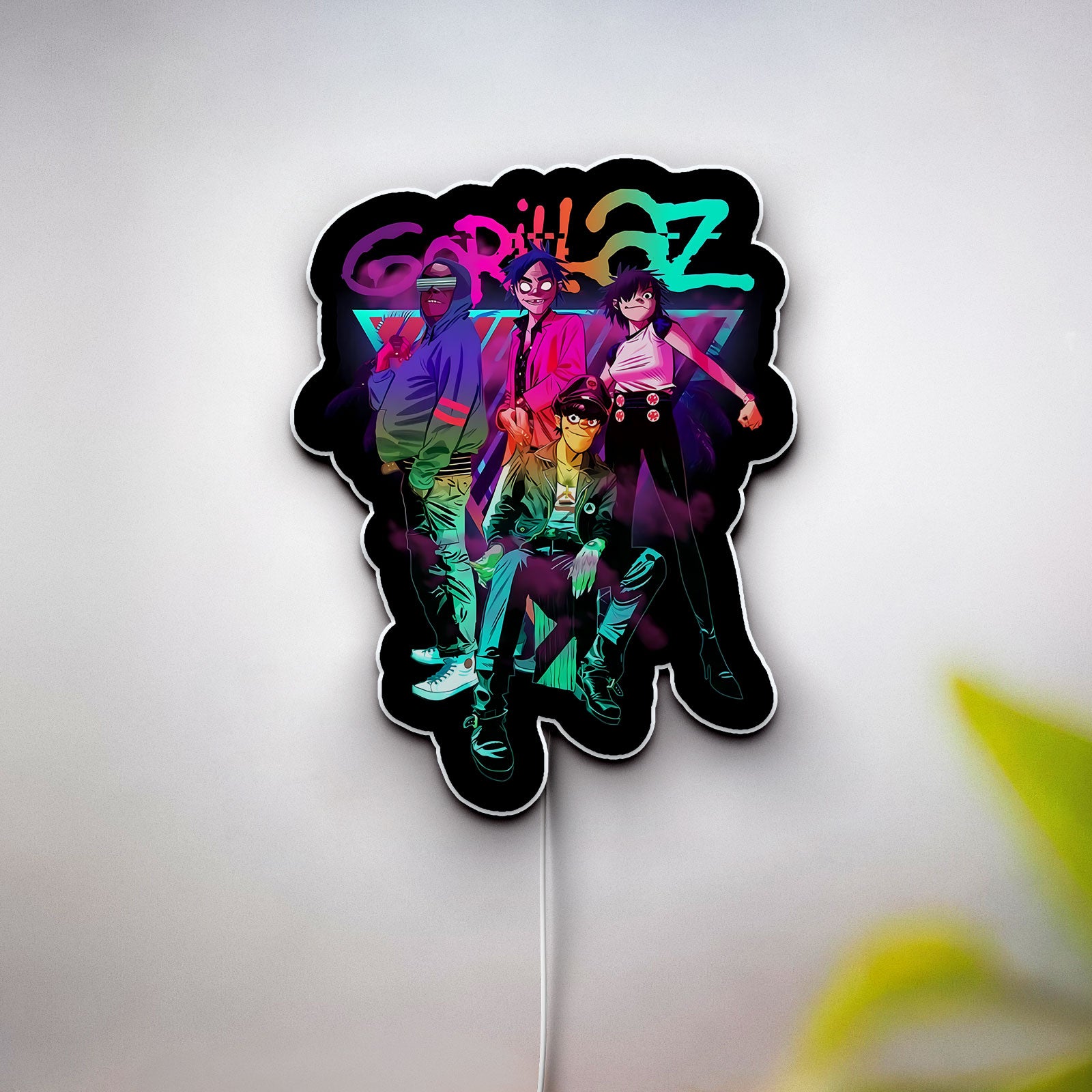 Gorillaz Retro 3D Light Box - Band Character LED Night Light, Music Fan Decor for Bedroom & Studio, Cool Gift for Gorillaz Fans 