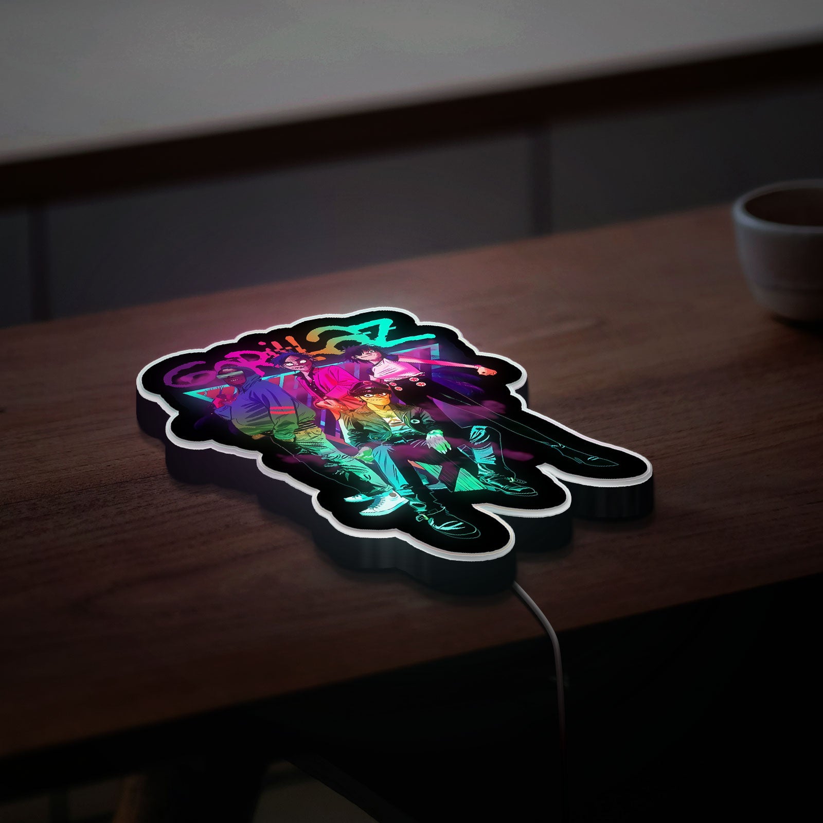 Gorillaz Retro 3D Light Box - Band Character LED Night Light, Music Fan Decor for Bedroom & Studio, Cool Gift for Gorillaz Fans 
