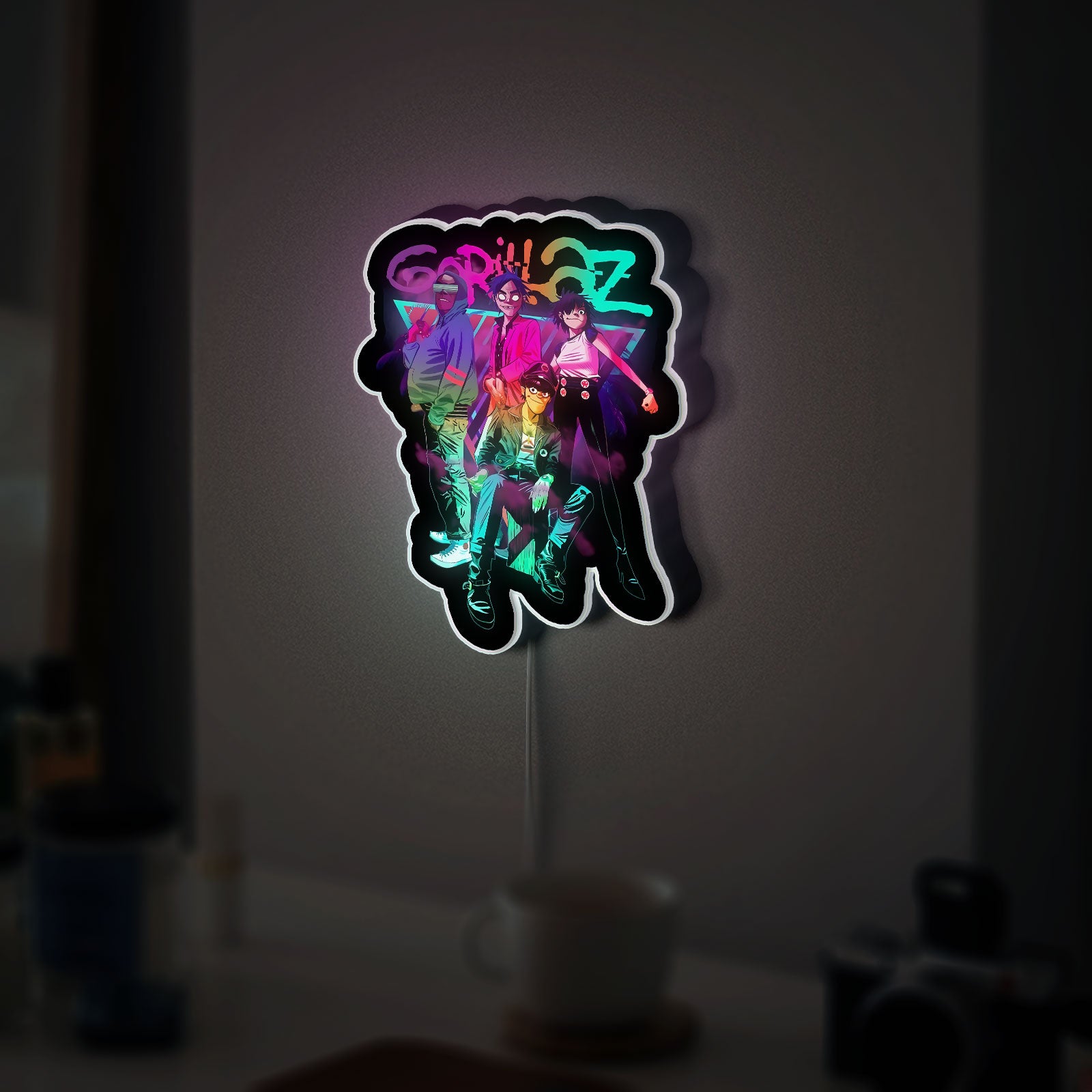 Gorillaz Retro 3D Light Box - Band Character LED Night Light, Music Fan Decor for Bedroom & Studio, Cool Gift for Gorillaz Fans 
