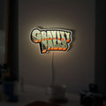 Gravity Falls Glow Sign - Mystery Shack LED Night Light, Animated Series Collectible, Glow in the Dark Room Decor for Disney Fans 