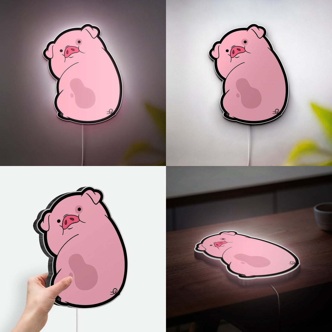 Adorable Pig 3D Light Box - Cute Animal LED Night Light, Playful Farm Decor for Kids Room & Pig Lovers 