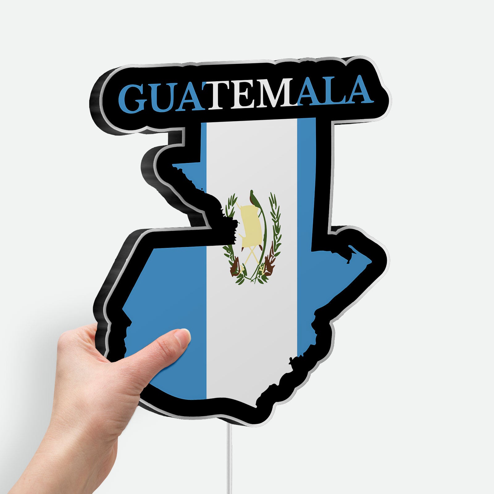 Guatemala Map Flag 3D Light Box - National Symbol LED Night Light, Cultural Decor for Home & Patriotic Gift 
