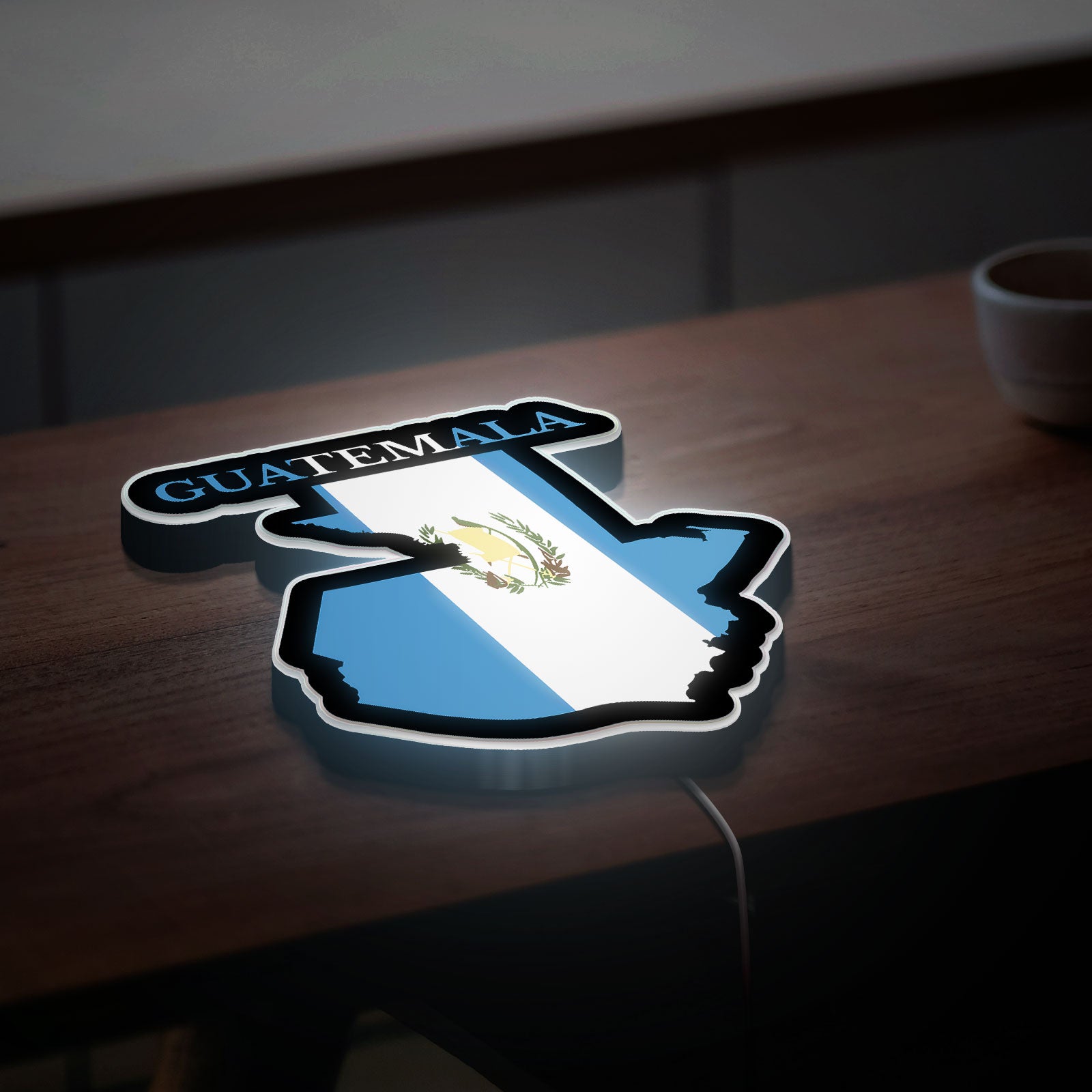 Guatemala Map Flag 3D Light Box - National Symbol LED Night Light, Cultural Decor for Home & Patriotic Gift 