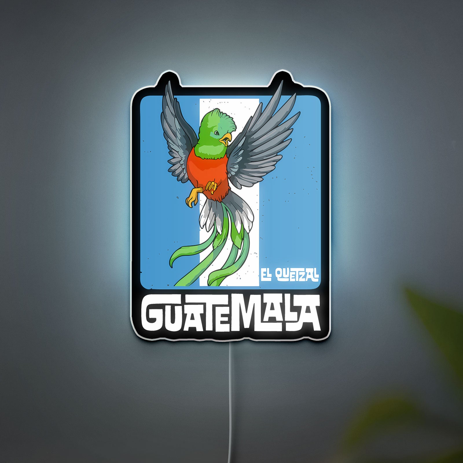 Guatemalan Quetzal Bird 3D Light Box - Mayan Inspired LED Night Light, Cultural Decor for Home & Proud Chapin Gifts 