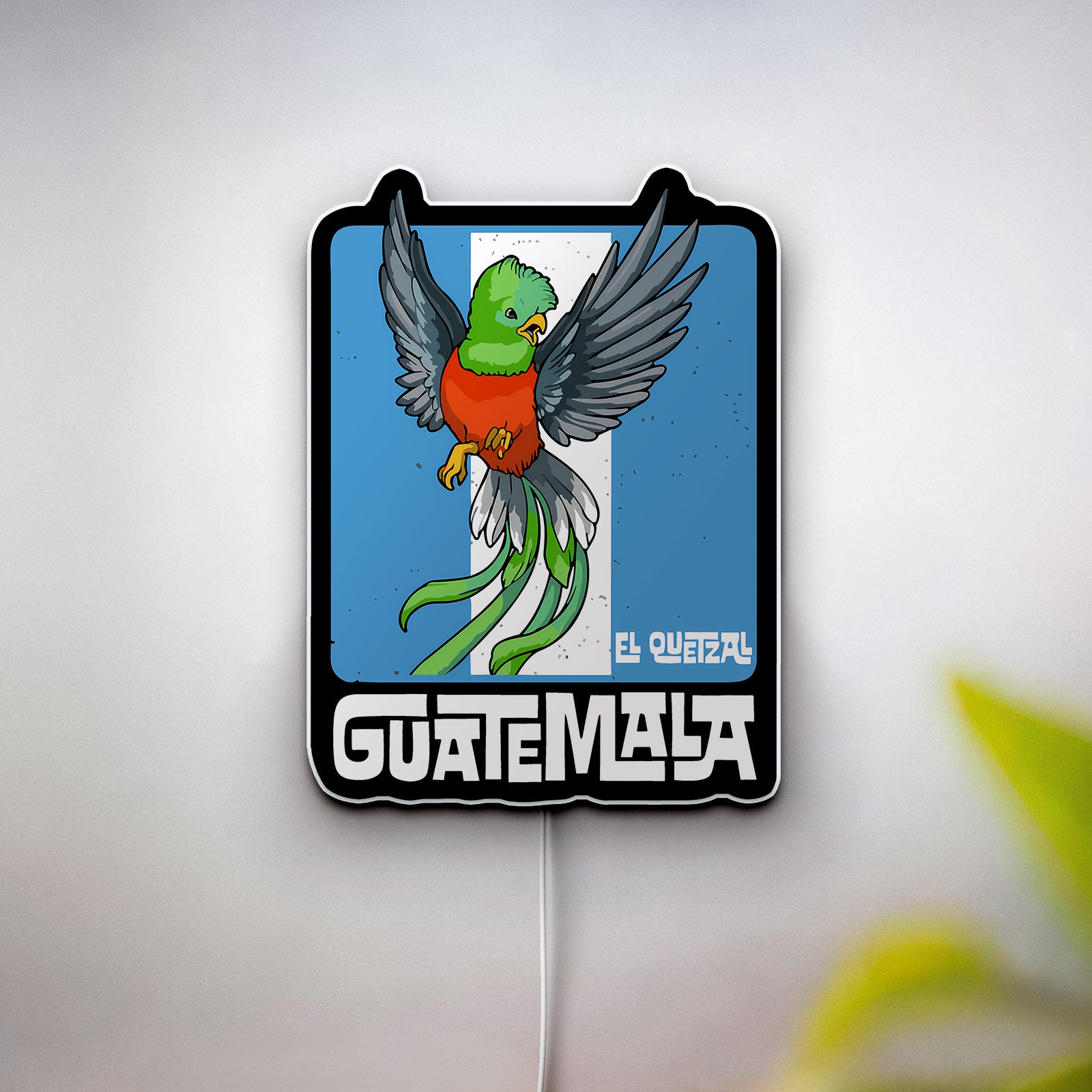 Guatemalan Quetzal Bird 3D Light Box - Mayan Inspired LED Night Light, Cultural Decor for Home & Proud Chapin Gifts 