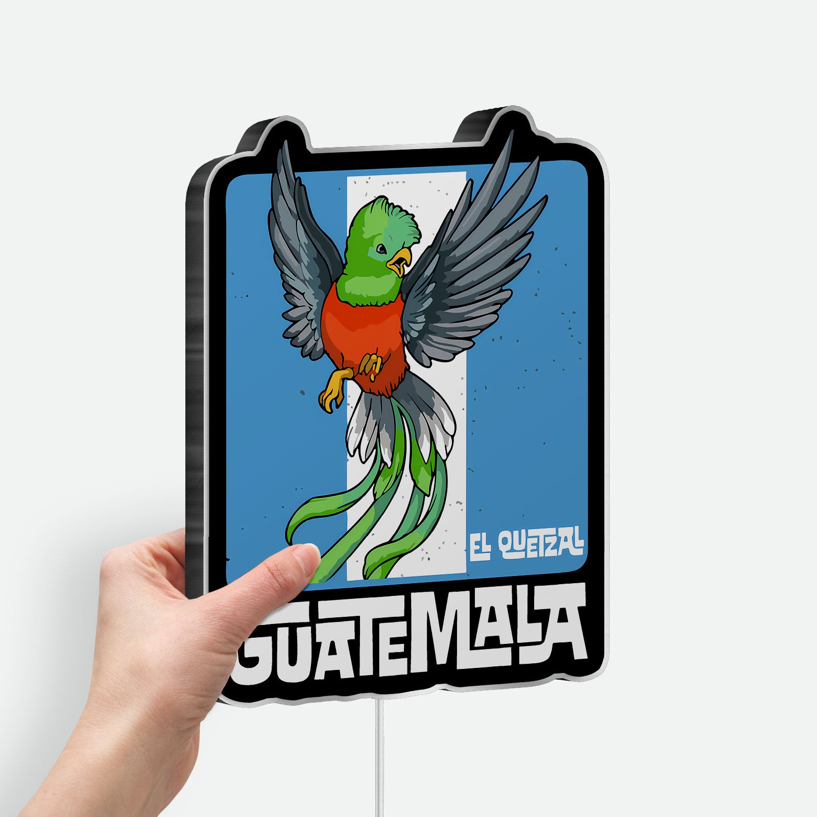 Guatemalan Quetzal Bird 3D Light Box - Mayan Inspired LED Night Light, Cultural Decor for Home & Proud Chapin Gifts 