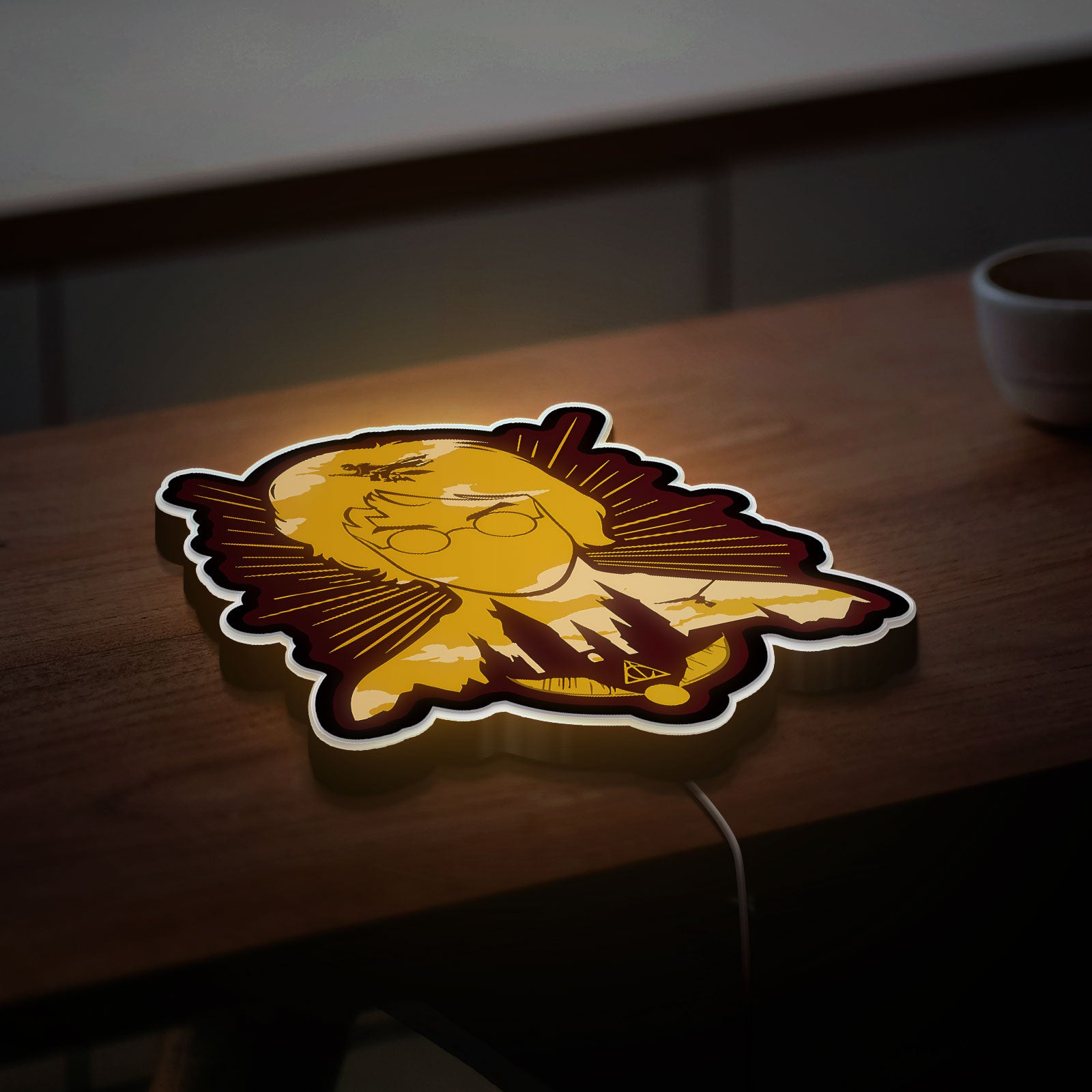 Harry Potter 3D Light Box - The Boy Who Lived Glow Art, Magical LED Night Light for Potterheads, Hogwarts Inspired Room Decor 