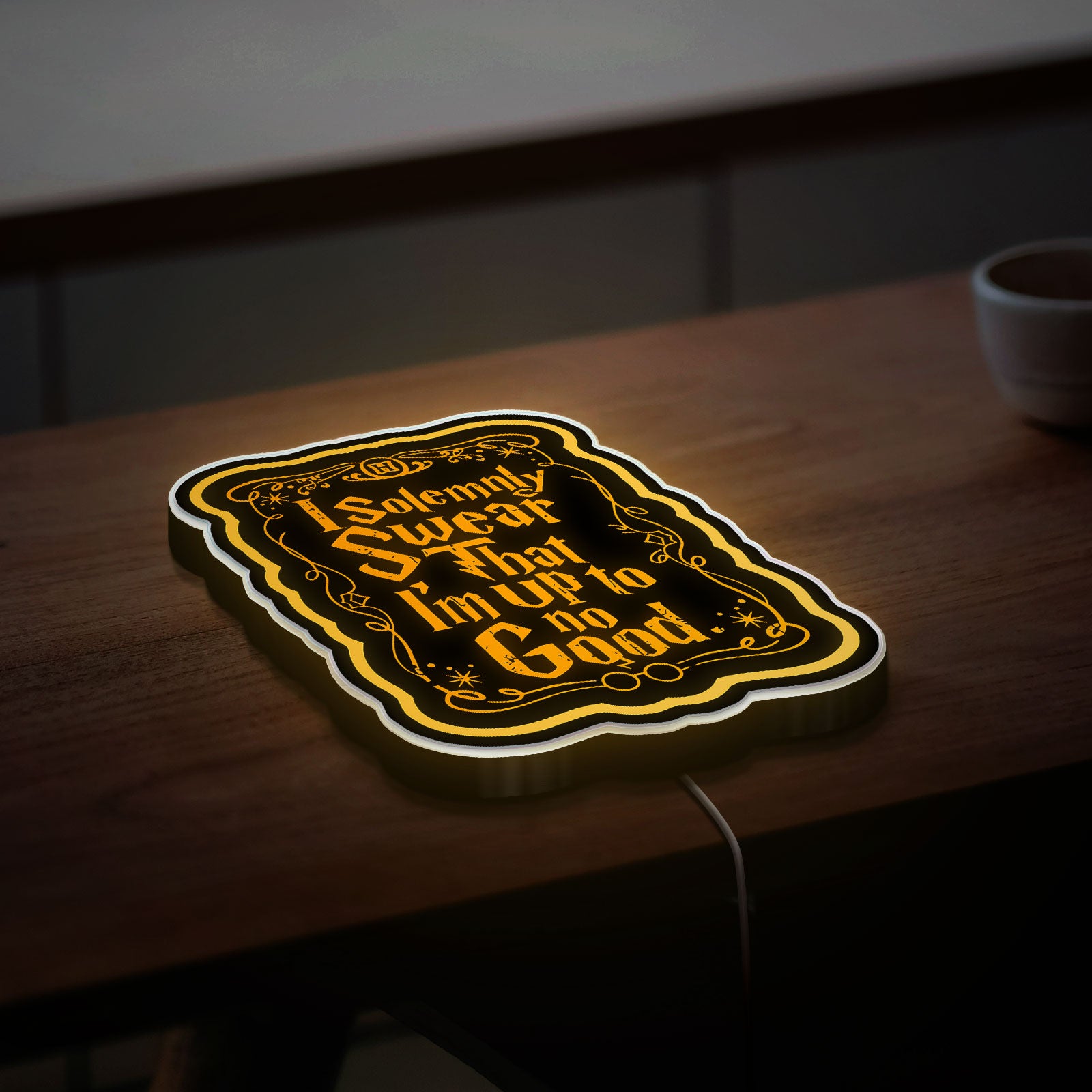 Harry Potter "I Solemnly Swear" 3D Light Box - Marauder's Map Inspired LED Night Light, Magical Decor for Potterheads
