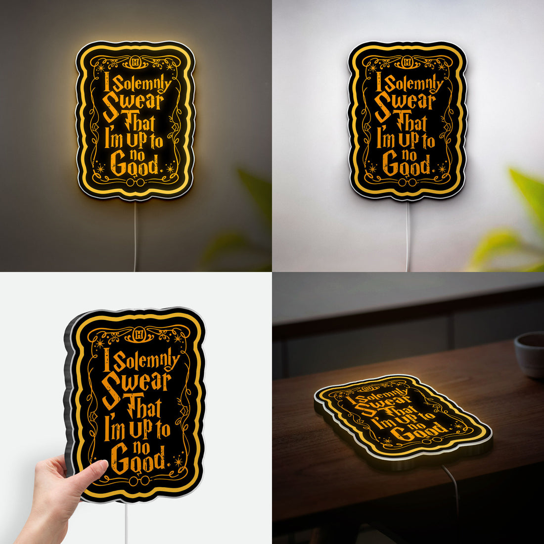 Harry Potter "I Solemnly Swear" 3D Light Box - Marauder's Map Inspired LED Night Light, Magical Decor for Potterheads
