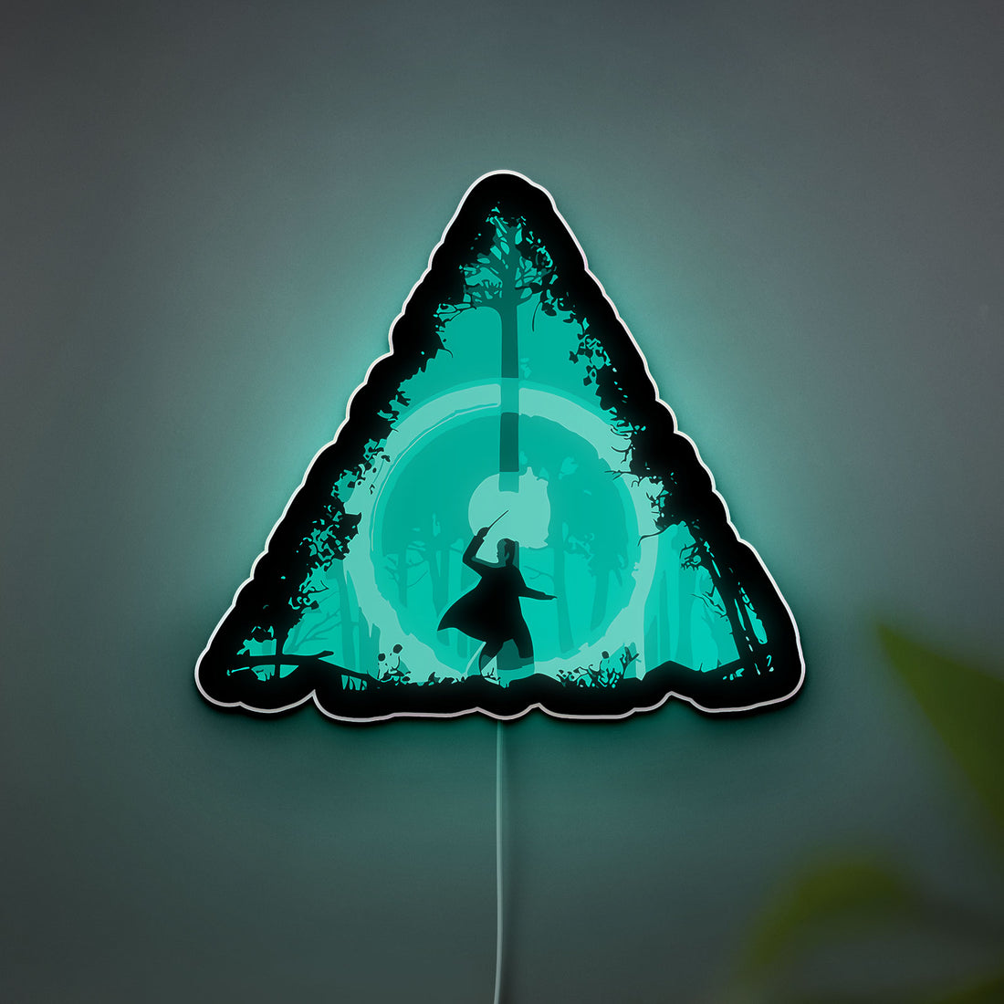 Deathly Hallows 3D Light Box - Harry Potter Glowing Decor, Magical LED Night Light for Potterheads, Wizarding World Inspired Room Art 