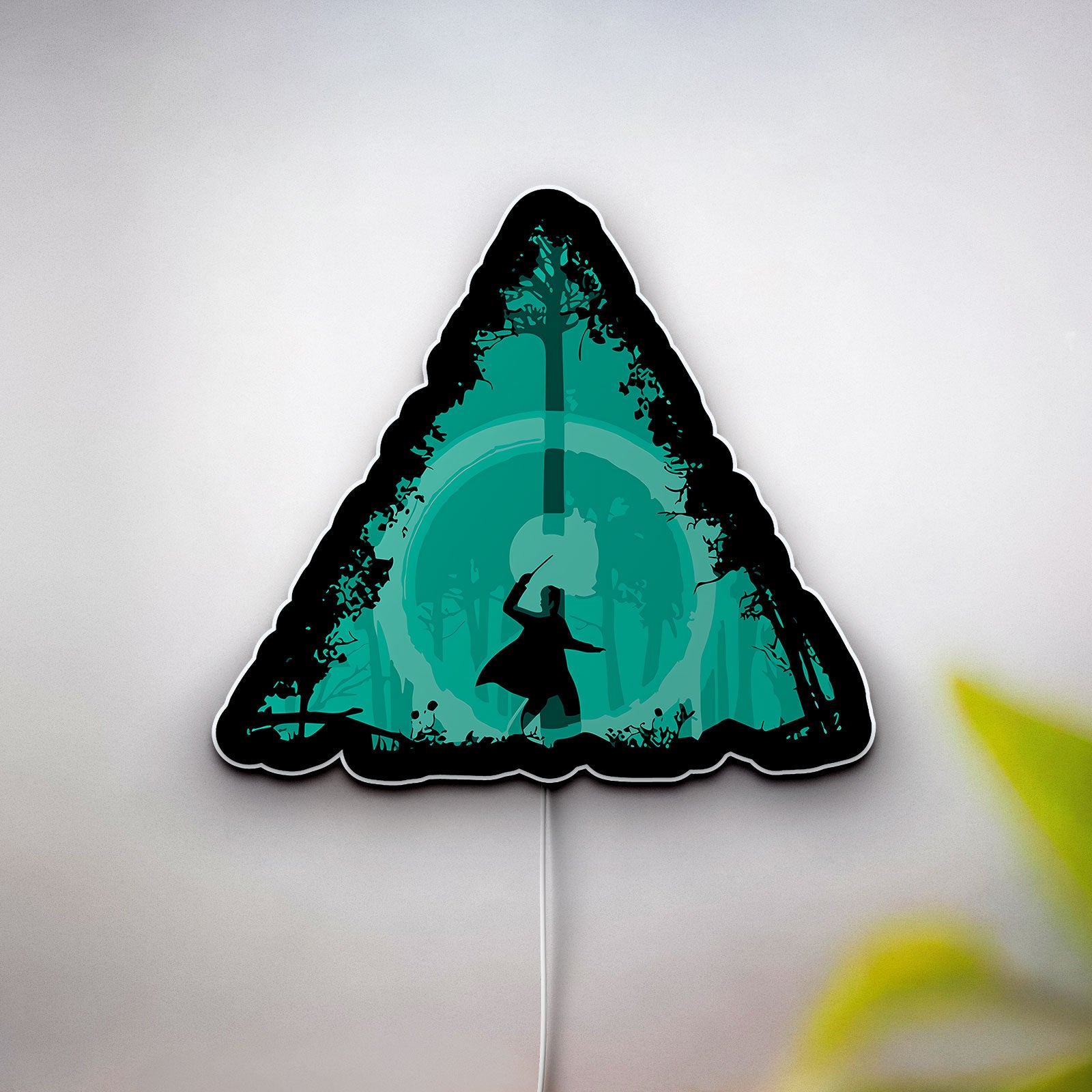 Deathly Hallows 3D Light Box - Harry Potter Glowing Decor, Magical LED Night Light for Potterheads, Wizarding World Inspired Room Art 