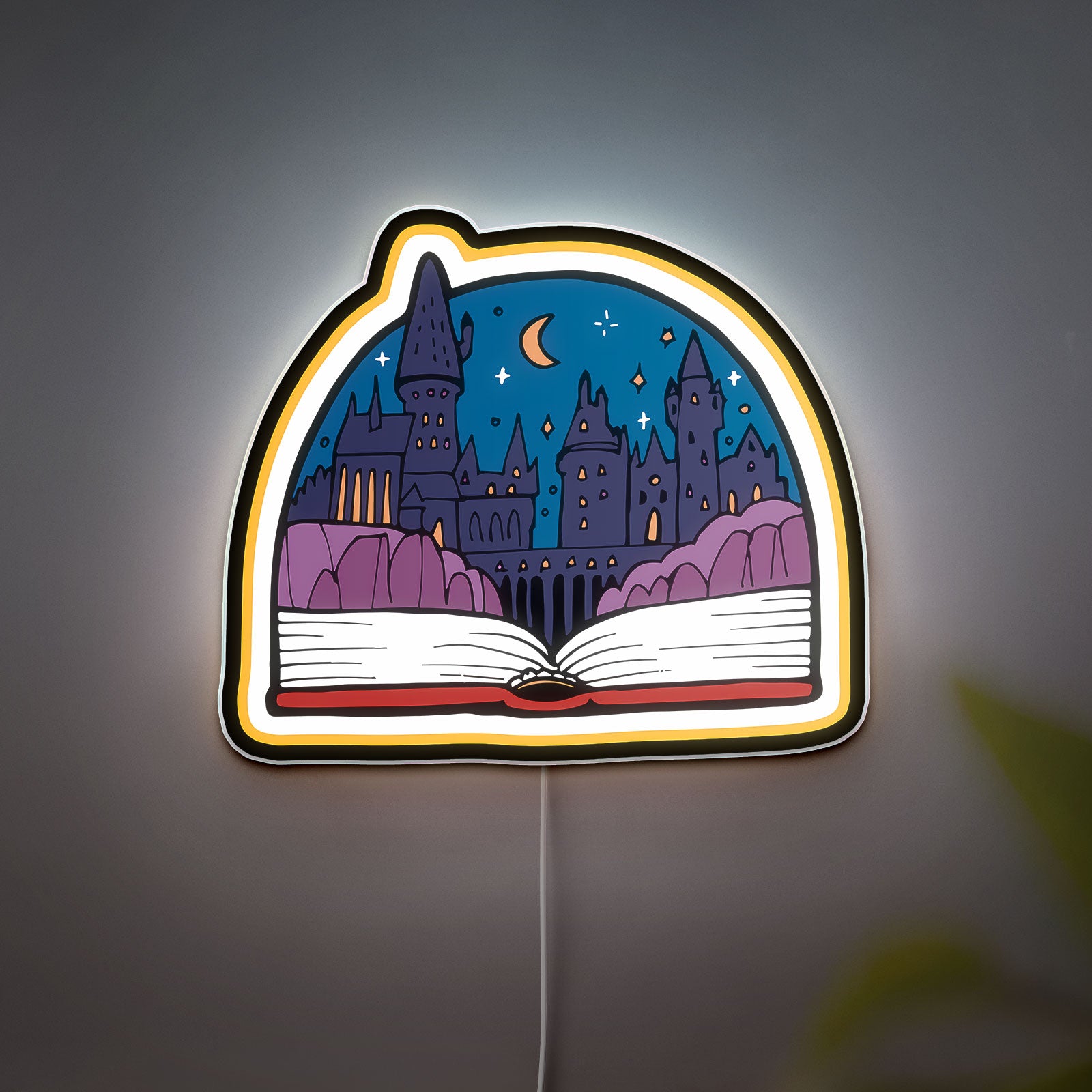 Harry Potter 3D Light Box - Hogwarts Castle Glow Art, Magical Night Light for Potterheads, Wizarding World Decor Gift 