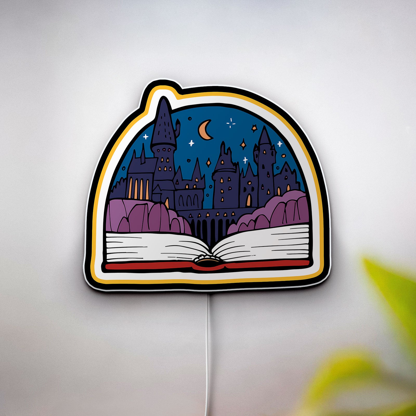 Harry Potter 3D Light Box - Hogwarts Castle Glow Art, Magical Night Light for Potterheads, Wizarding World Decor Gift 