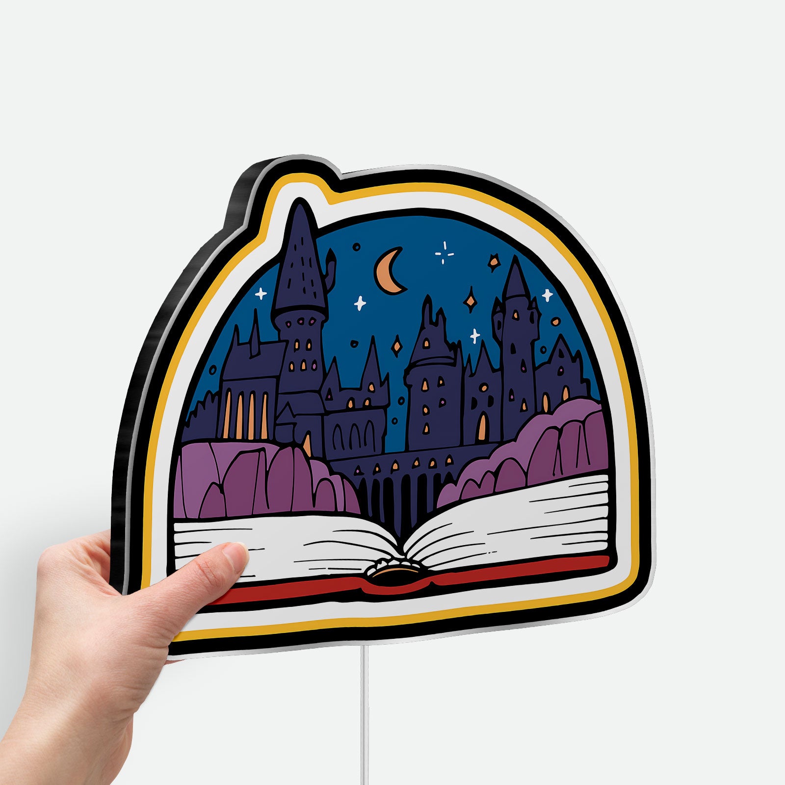 Harry Potter 3D Light Box - Hogwarts Castle Glow Art, Magical Night Light for Potterheads, Wizarding World Decor Gift 