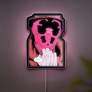 Rorschach Mask 3D Light Box - Watchmen Inspired LED Night Light, Comic Book Decor for Fans, Unique Superhero Gift

