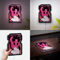 Rorschach Mask 3D Light Box - Watchmen Inspired LED Night Light, Comic Book Decor for Fans, Unique Superhero Gift
